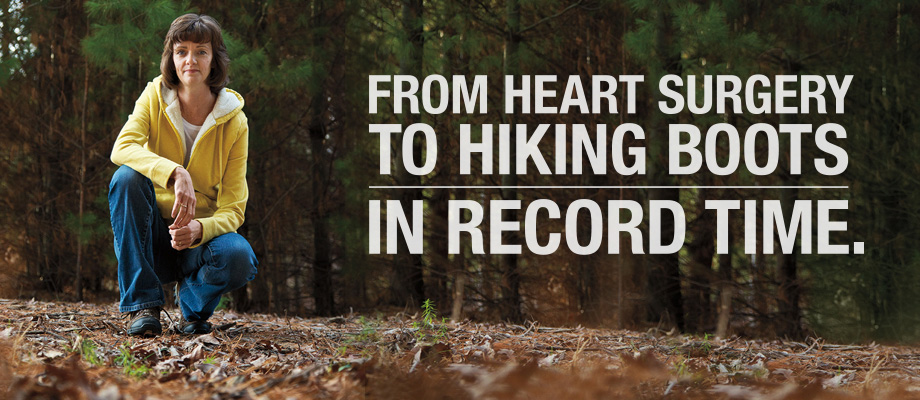 From heart surgery to hiking boots in record time.