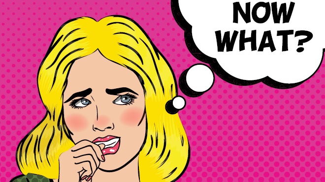 Now what thought bubble illustration