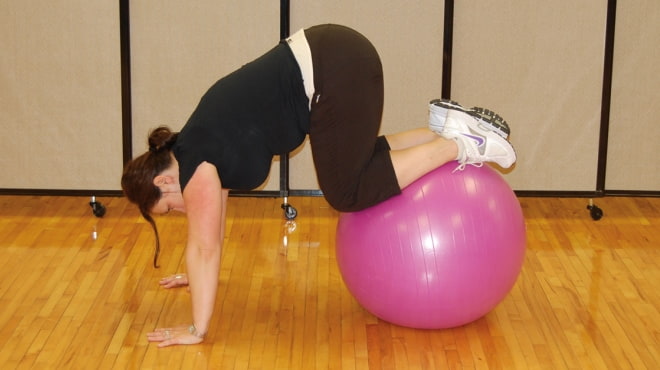 15 minute Lower Body stability ball workout Do at home