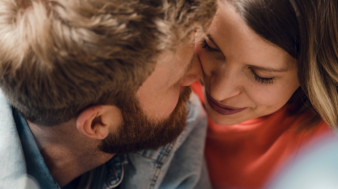 Couple with faces together