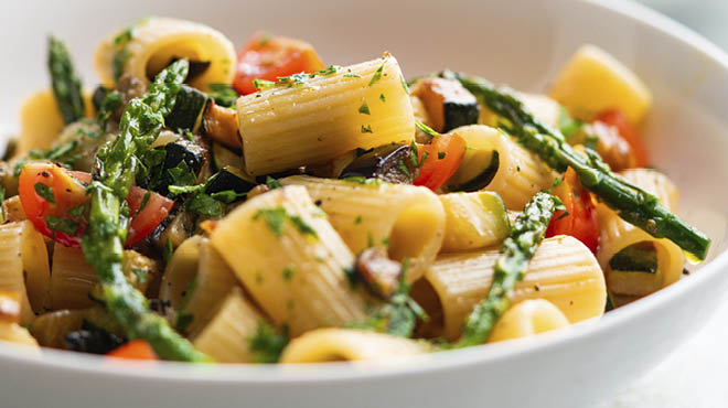 Asparagus in pasta dish