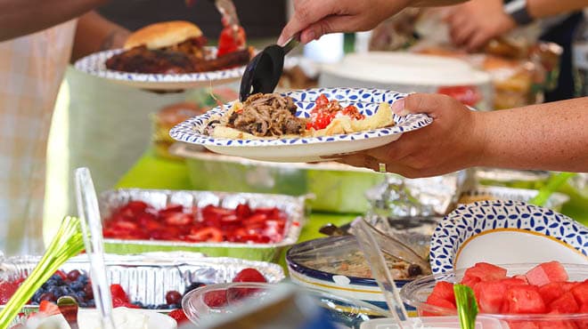 Table of summer food